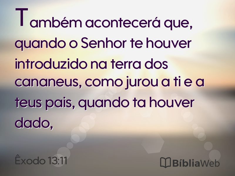 Êxodo 13:11 em imagem para compartilhar