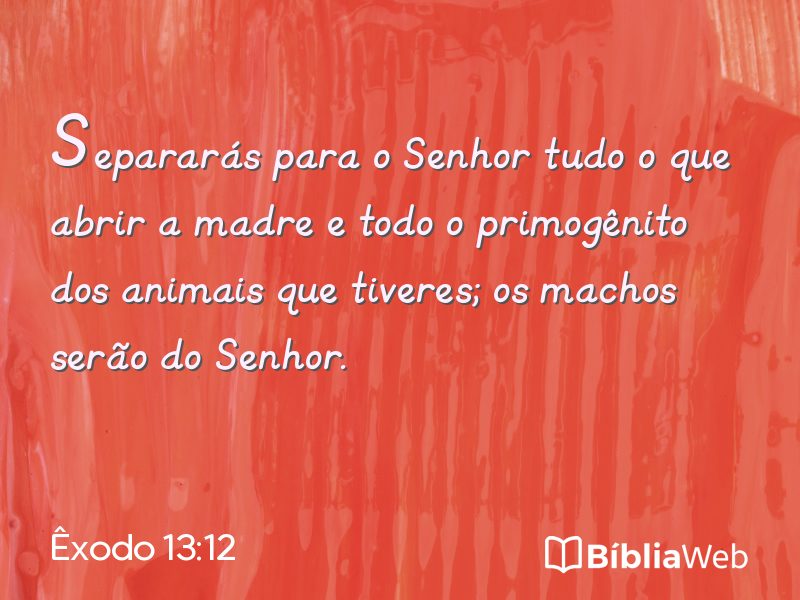 Êxodo 13:12 em imagem para compartilhar