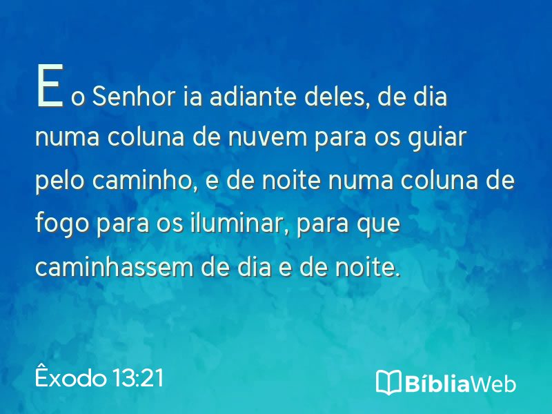 Êxodo 13:21 em imagem para compartilhar