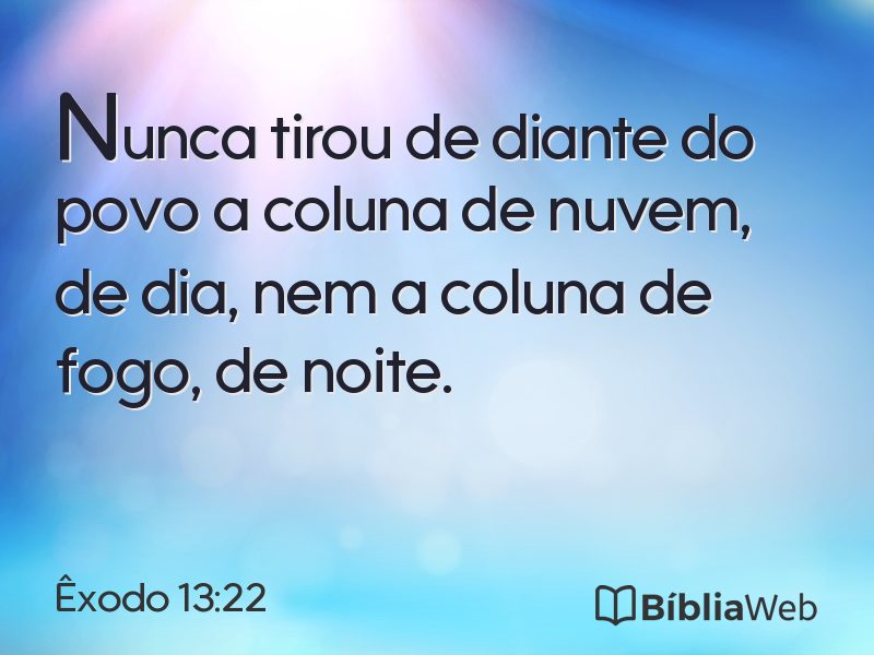 Êxodo 13:22 em imagem para compartilhar