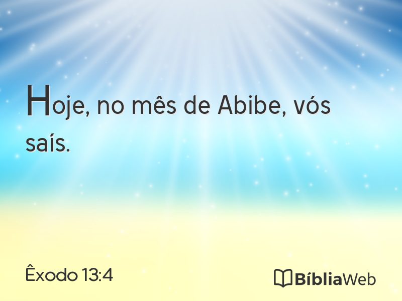 Êxodo 13:4 em imagem para compartilhar