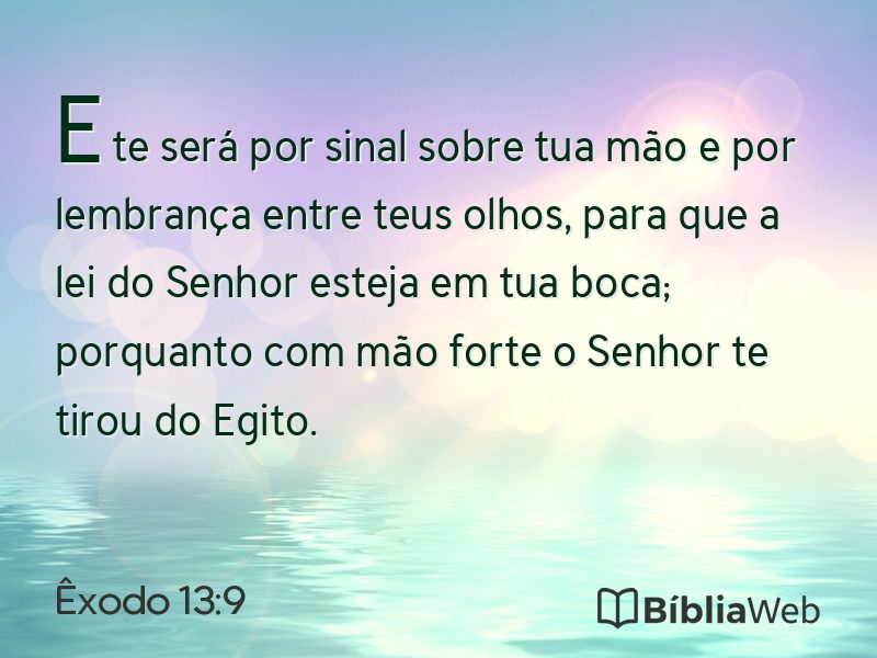 Êxodo 13:9 em imagem para compartilhar