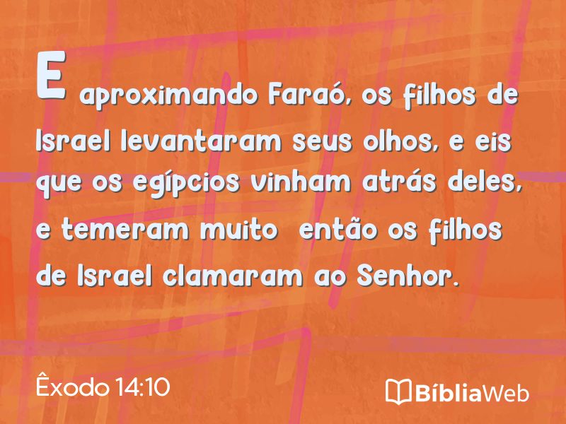 Êxodo 14:10 em imagem para compartilhar