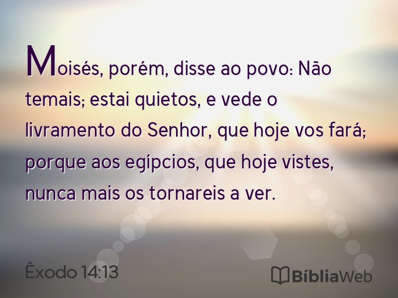 Êxodo 14:13 em imagem para compartilhar