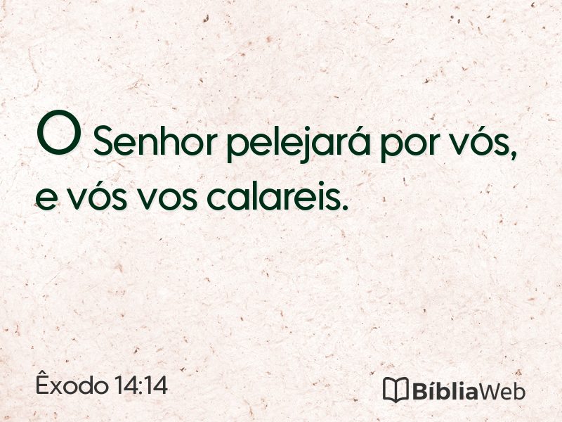Êxodo 14:14 em imagem para compartilhar