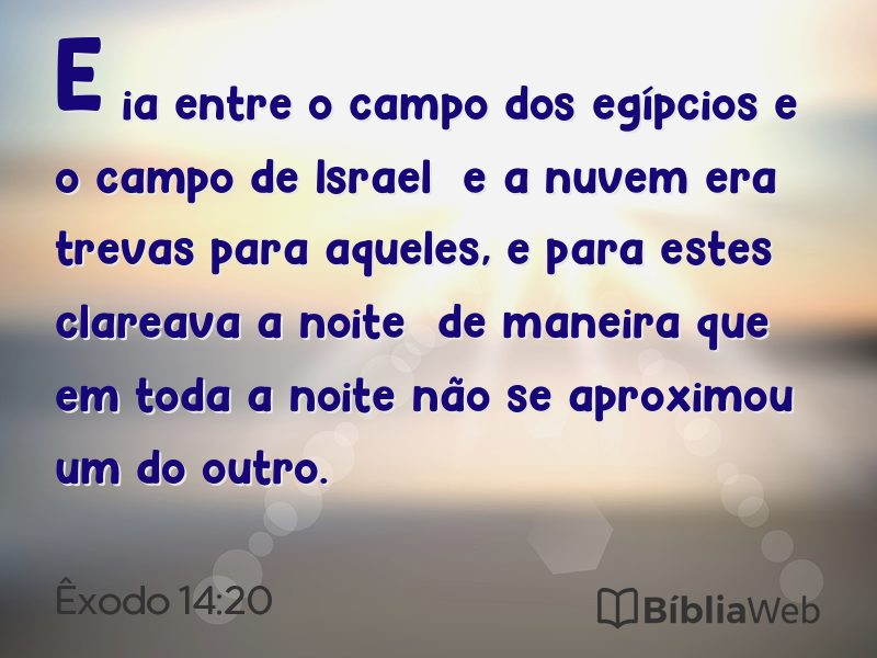 Êxodo 14:20 em imagem para compartilhar