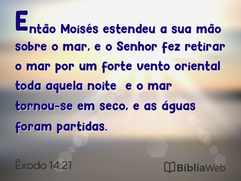 Êxodo 14:21 em imagem para compartilhar