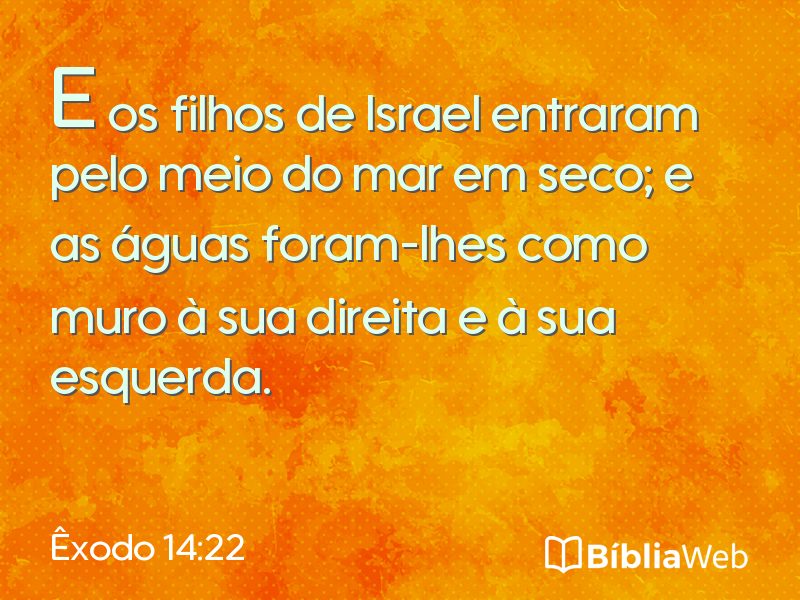 Êxodo 14:22 em imagem para compartilhar