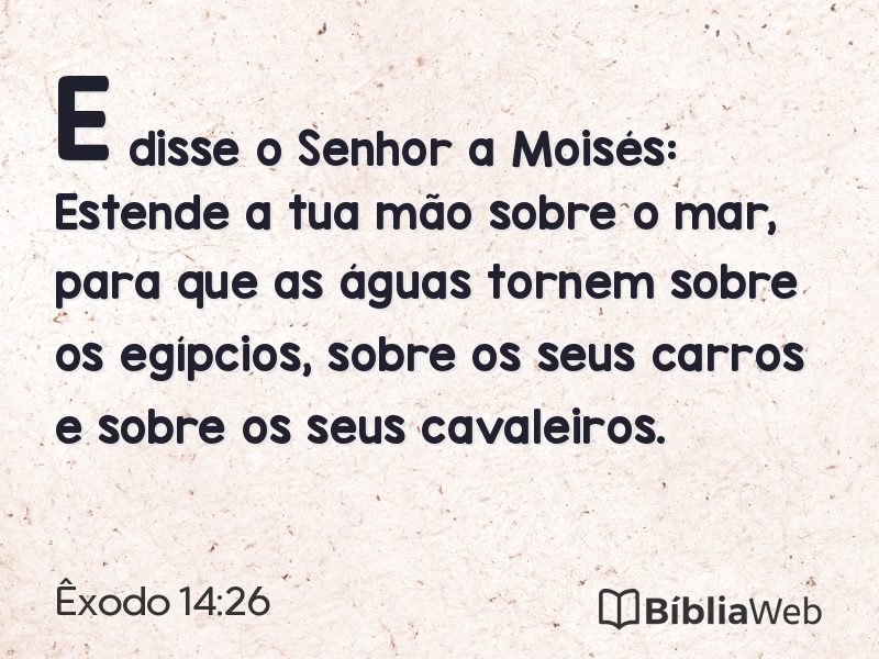 Êxodo 14:26 em imagem para compartilhar