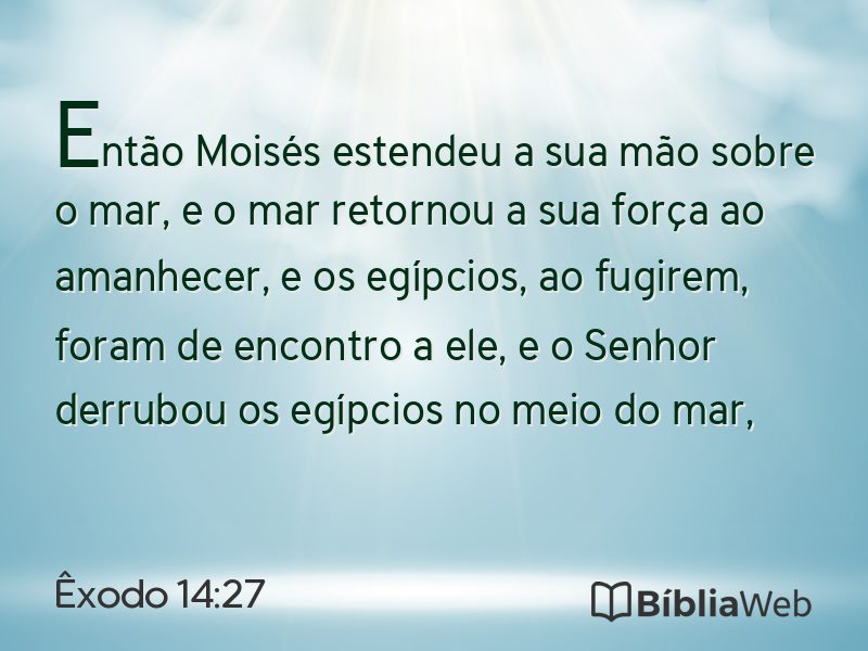 Êxodo 14:27 em imagem para compartilhar