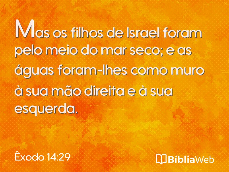 Êxodo 14:29 em imagem para compartilhar