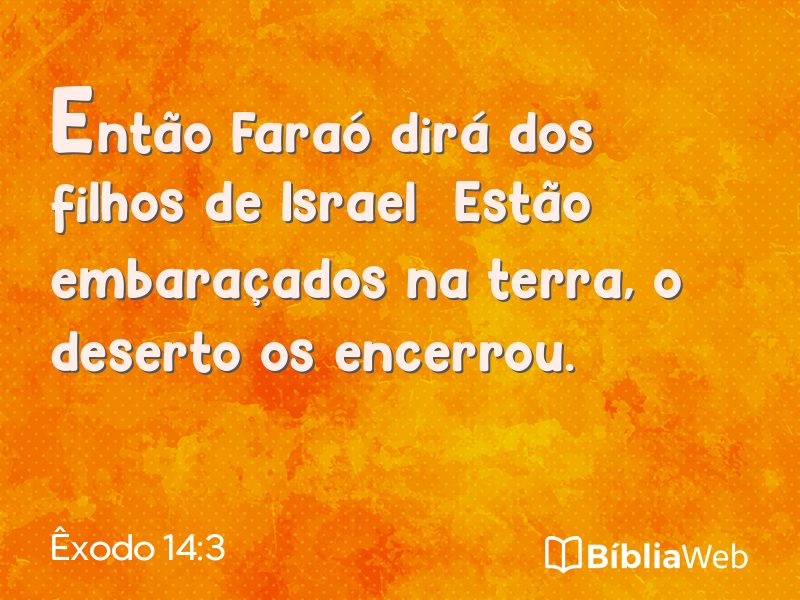 Êxodo 14:3 em imagem para compartilhar