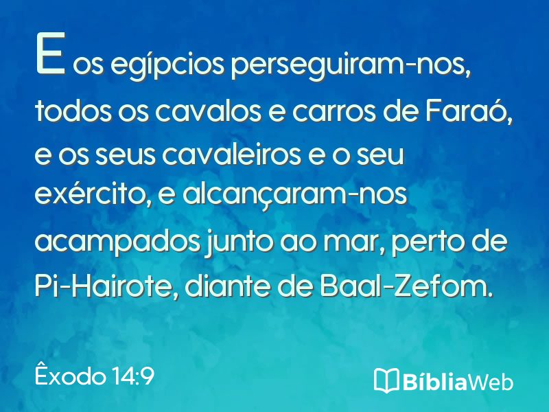 Êxodo 14:9 em imagem para compartilhar