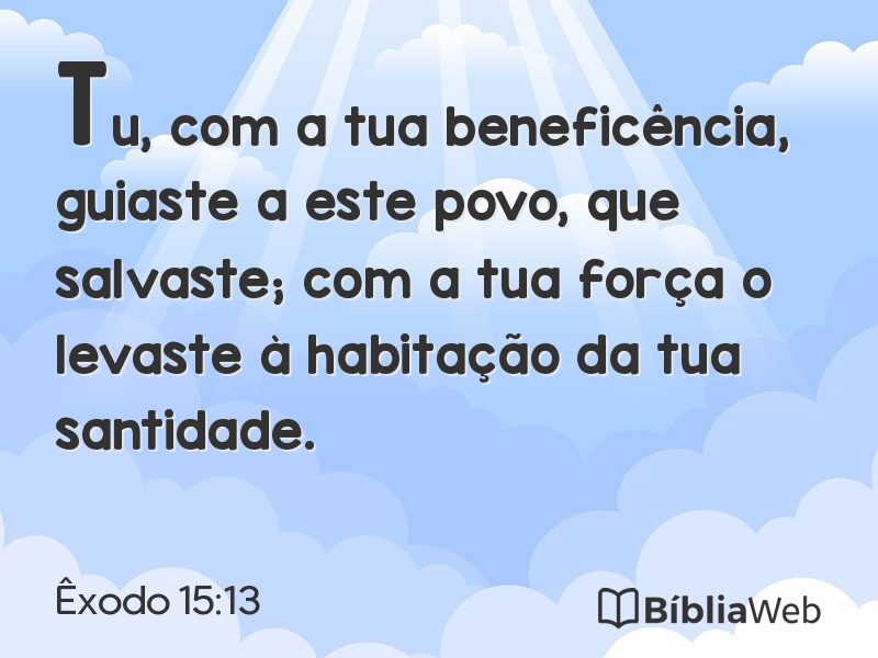 Êxodo 15:13 em imagem para compartilhar