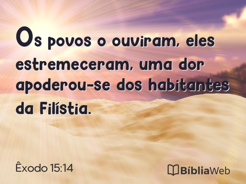 Êxodo 15:14 em imagem para compartilhar