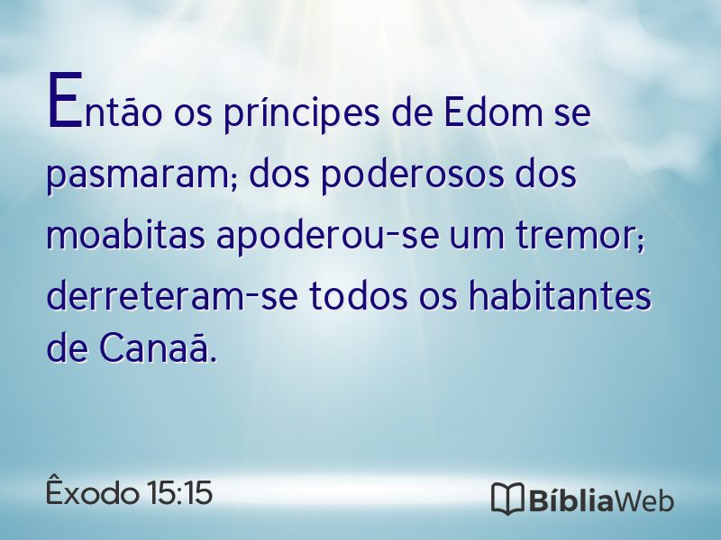 Êxodo 15:15 em imagem para compartilhar