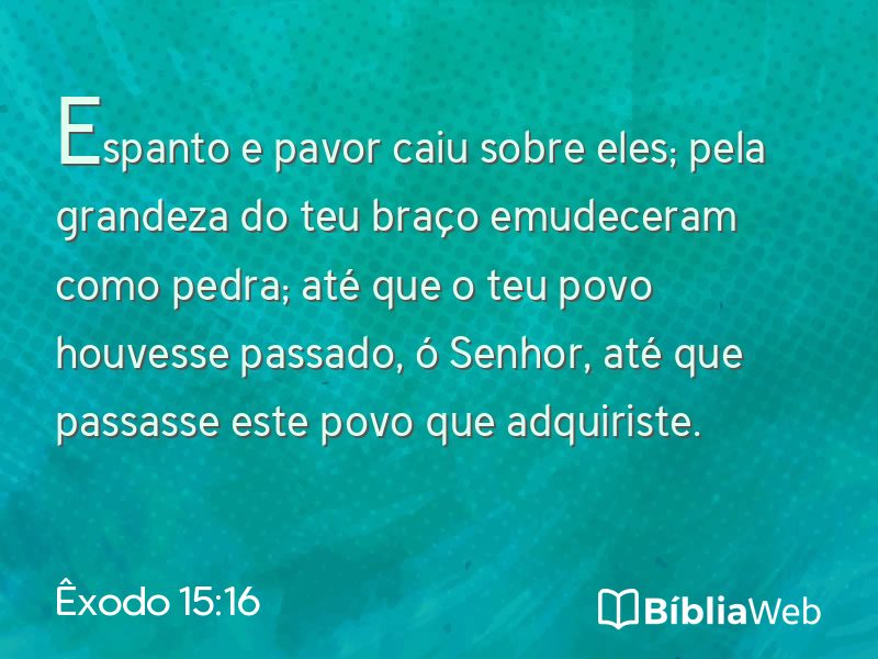 Êxodo 15:16 em imagem para compartilhar
