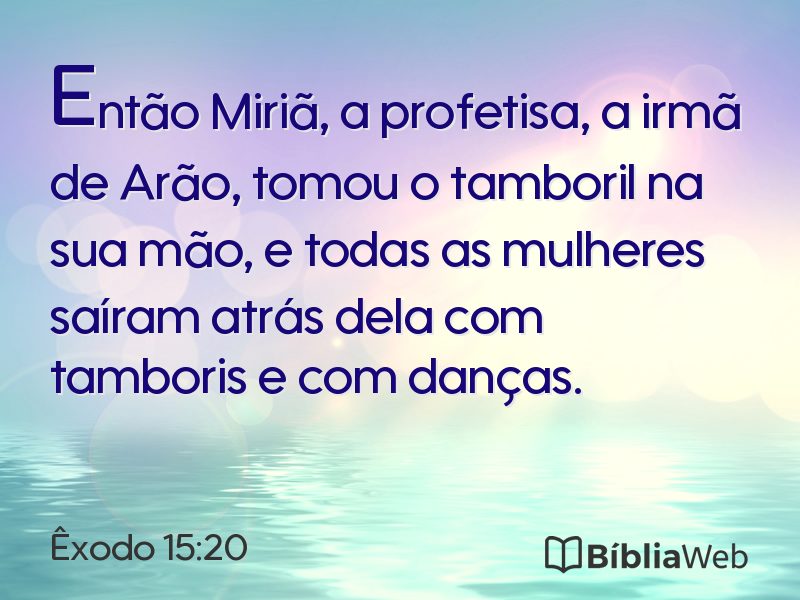 Êxodo 15:20 em imagem para compartilhar