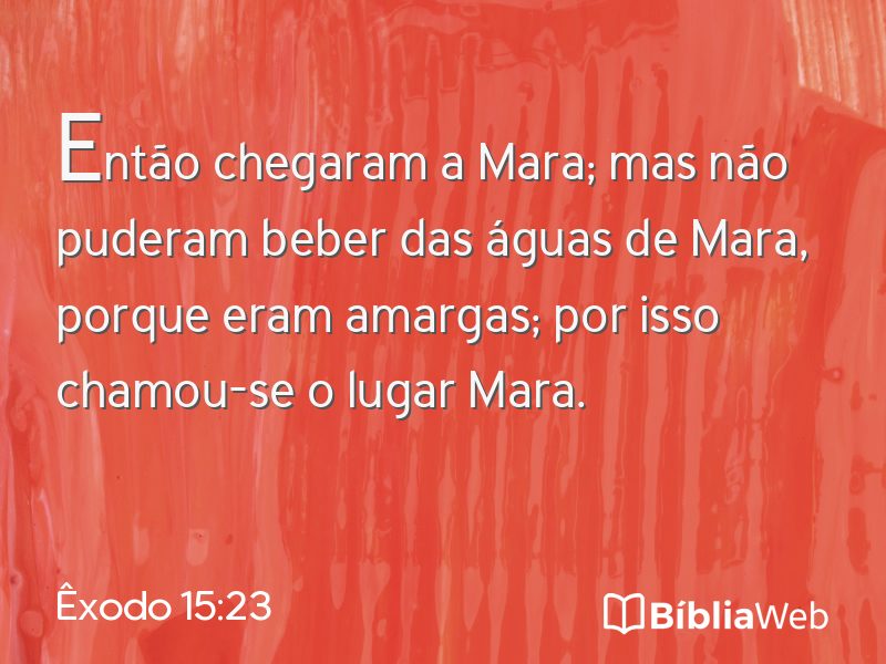 Êxodo 15:23 em imagem para compartilhar