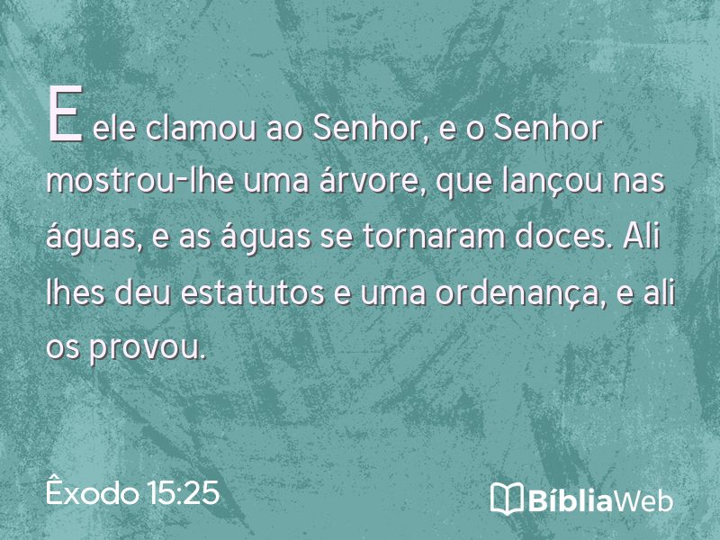 Êxodo 15:25 em imagem para compartilhar