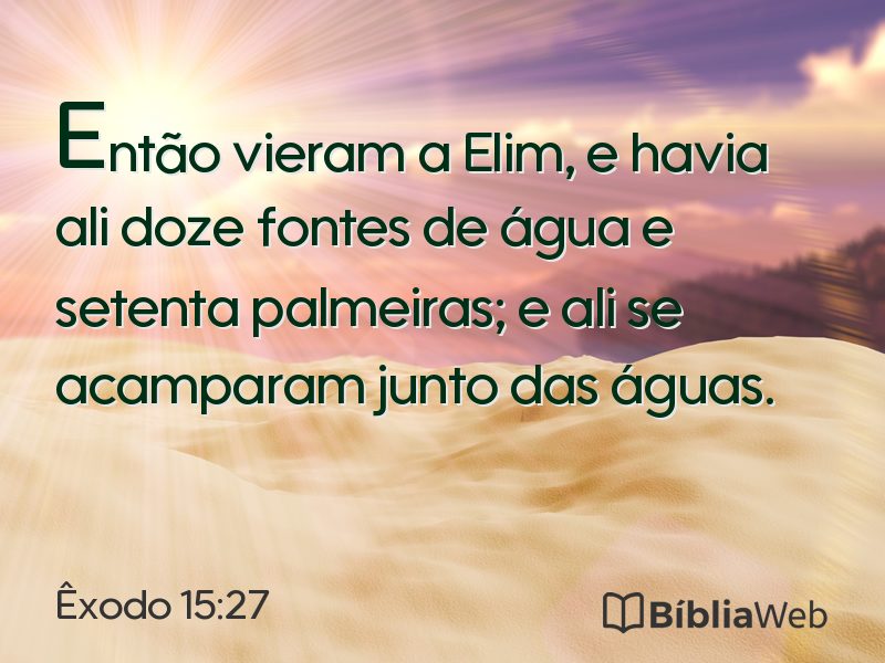 Êxodo 15:27 em imagem para compartilhar