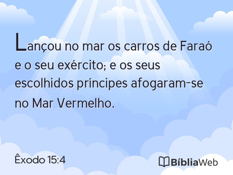 Êxodo 15:4 em imagem para compartilhar