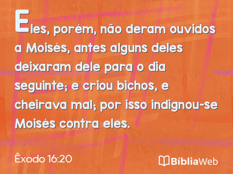 Êxodo 16:20 em imagem para compartilhar