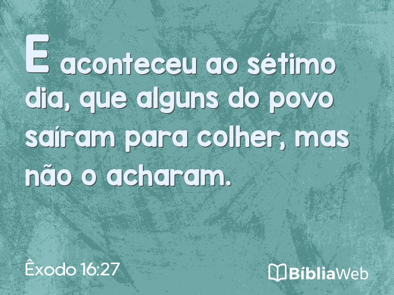 Êxodo 16:27 em imagem para compartilhar