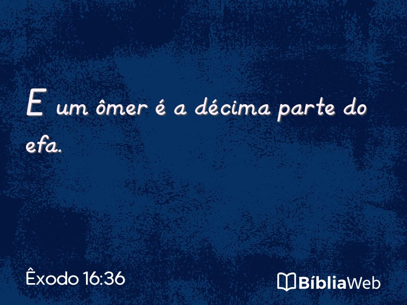 Êxodo 16:36 em imagem para compartilhar