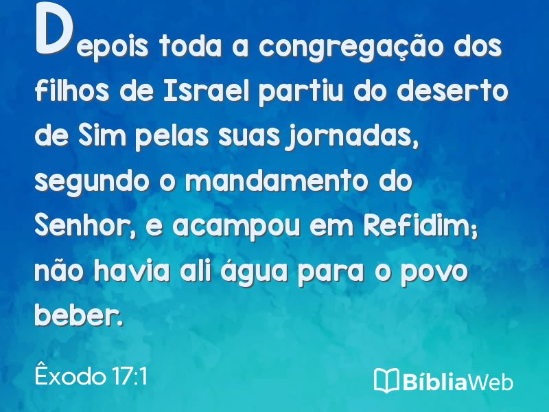 Êxodo 17:1 em imagem para compartilhar