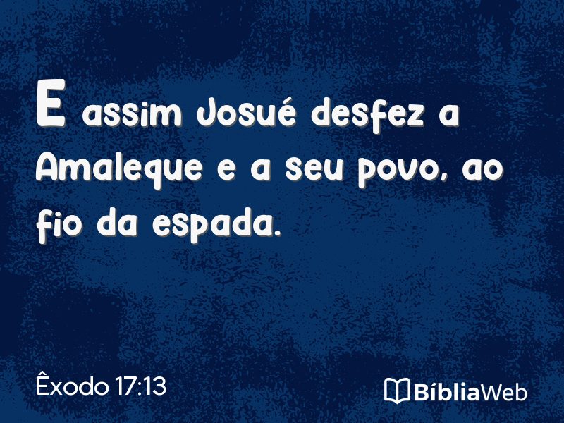 Êxodo 17:13 em imagem para compartilhar