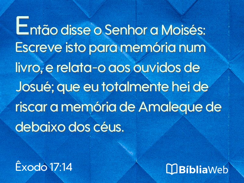 Êxodo 17:14 em imagem para compartilhar
