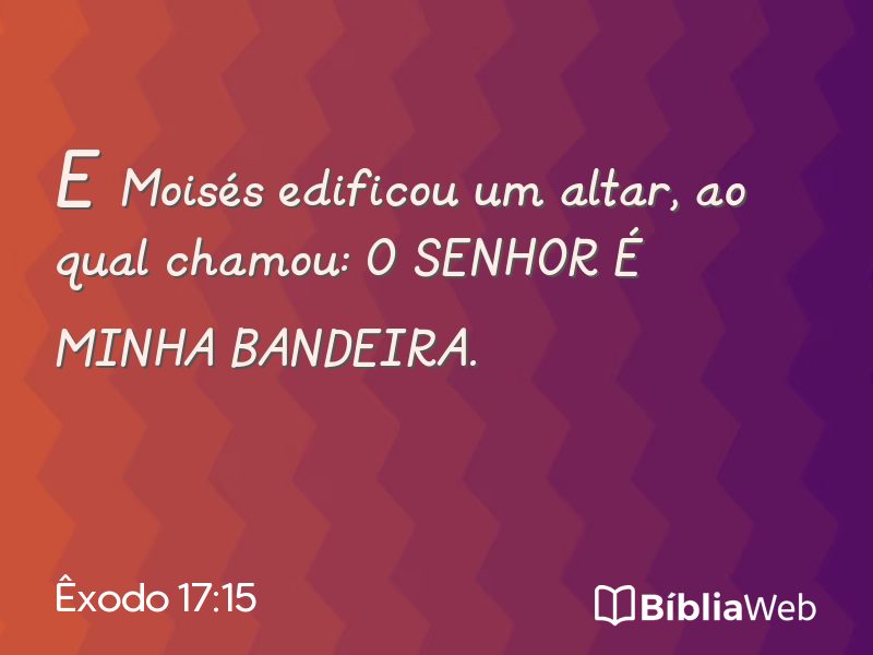 Êxodo 17:15 em imagem para compartilhar
