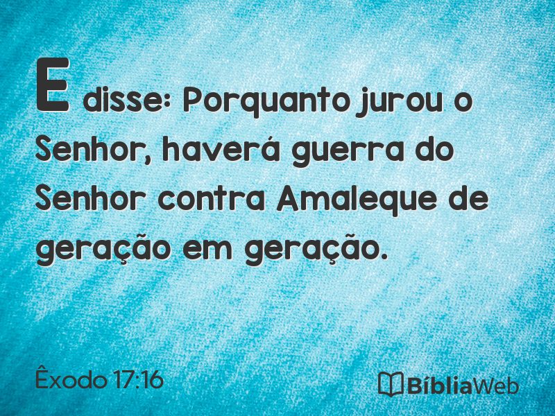 Êxodo 17:16 em imagem para compartilhar