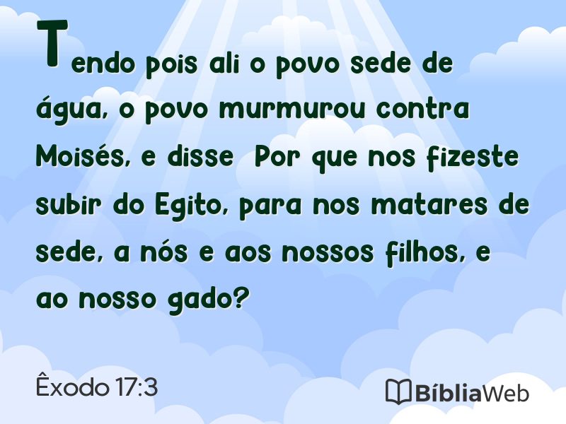 Êxodo 17:3 em imagem para compartilhar