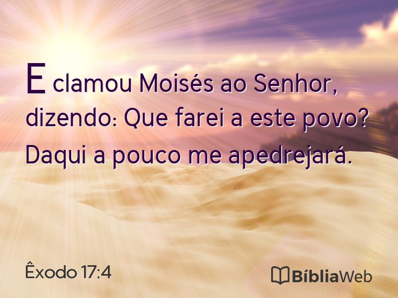 Êxodo 17:4 em imagem para compartilhar