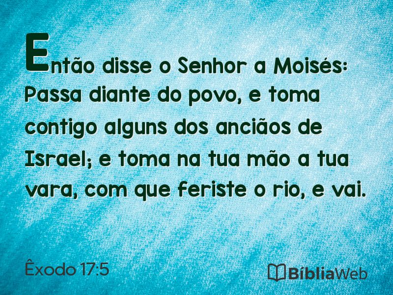 Êxodo 17:5 em imagem para compartilhar