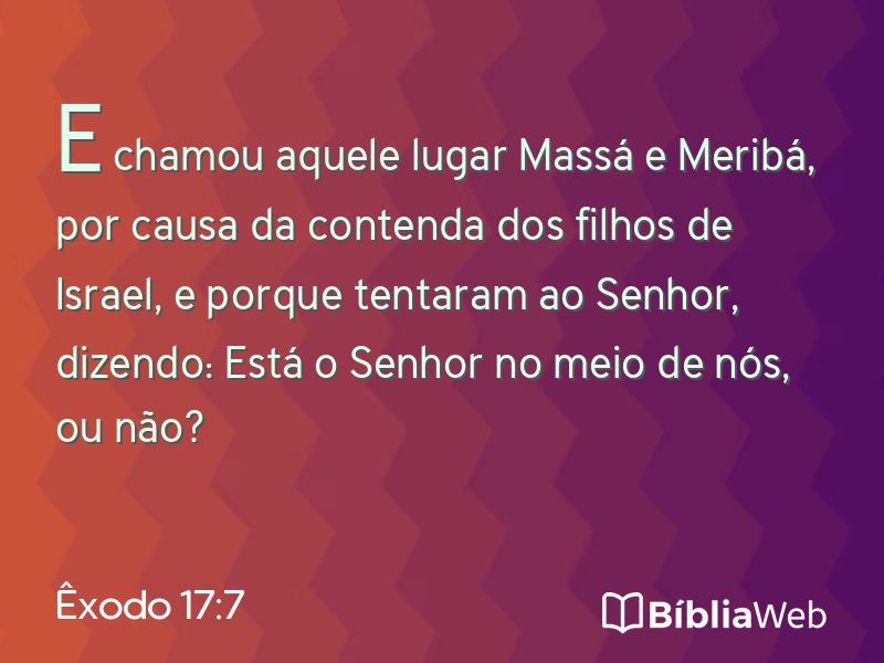 Êxodo 17:7 em imagem para compartilhar