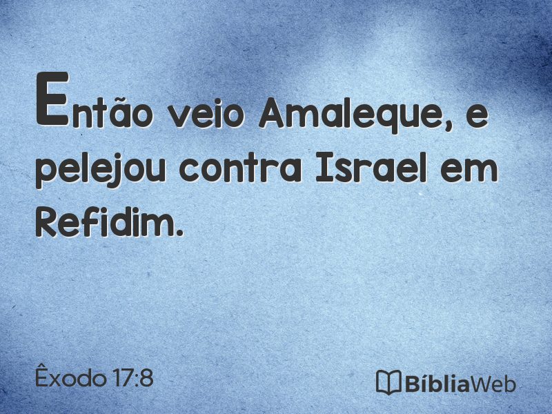 Êxodo 17:8 em imagem para compartilhar