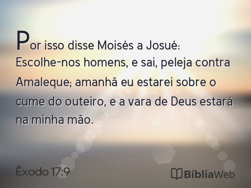 Êxodo 17:9 em imagem para compartilhar
