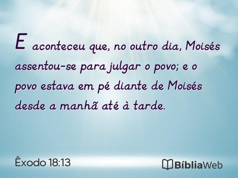 Êxodo 18:13 em imagem para compartilhar