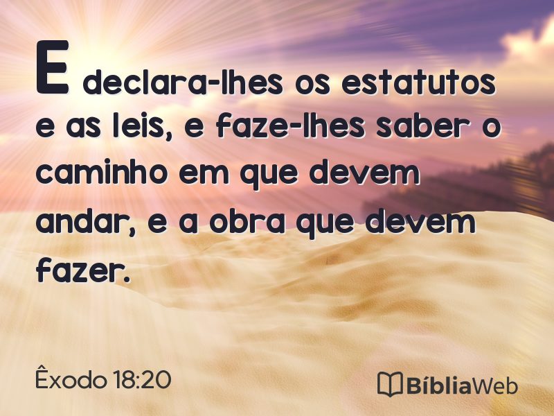 Êxodo 18:20 em imagem para compartilhar