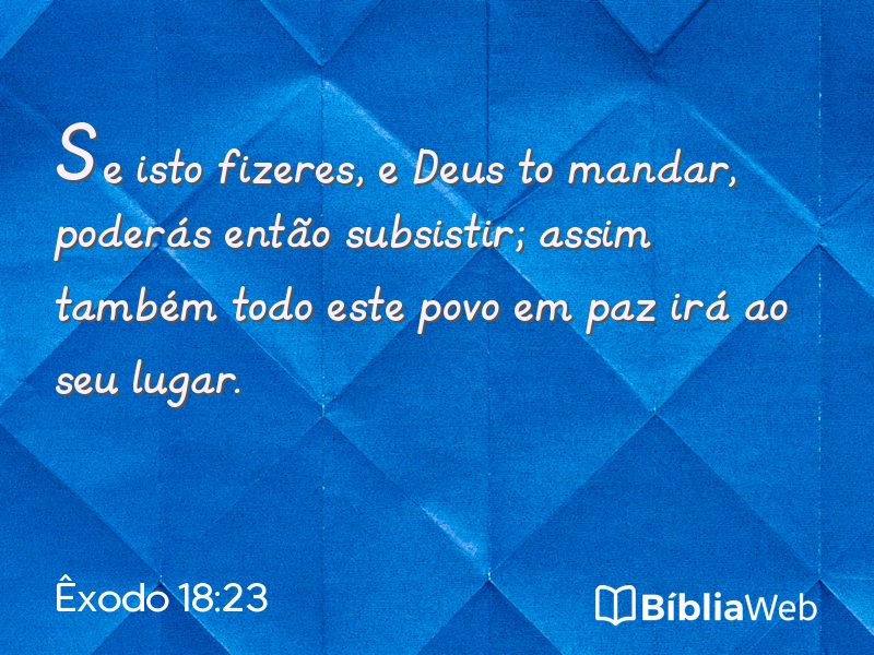 Êxodo 18:23 em imagem para compartilhar