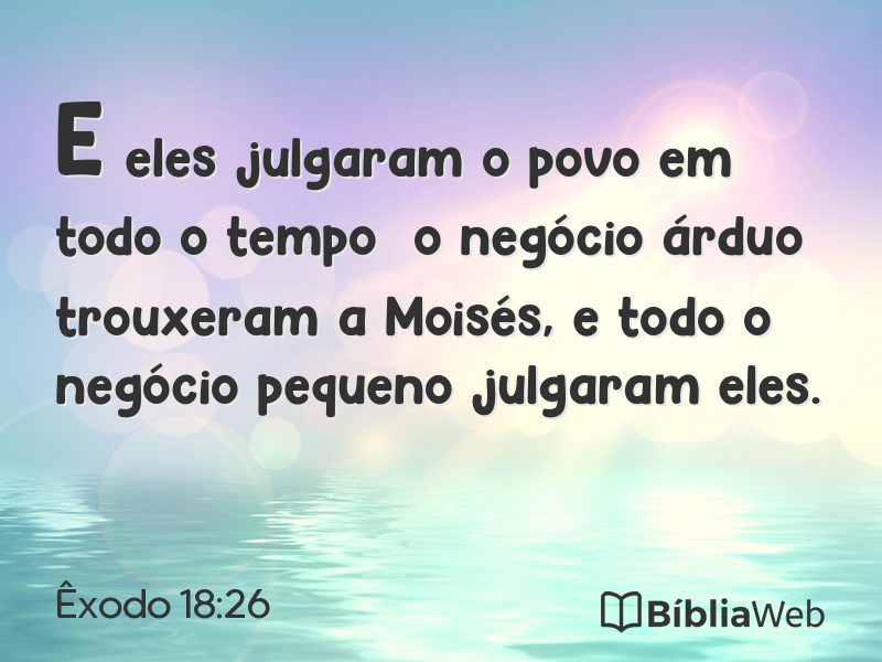 Êxodo 18:26 em imagem para compartilhar