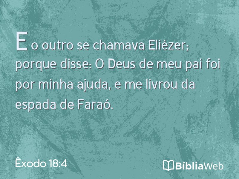 Êxodo 18:4 em imagem para compartilhar