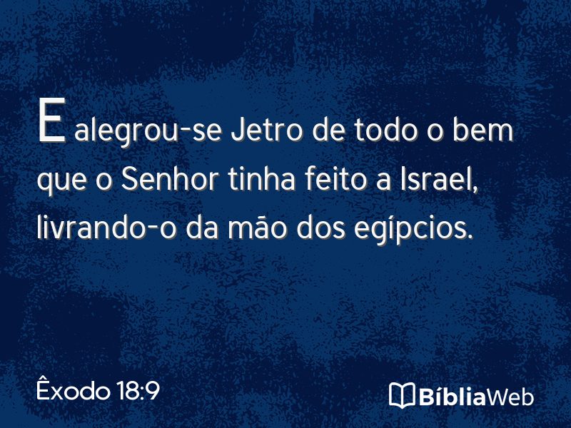 Êxodo 18:9 em imagem para compartilhar