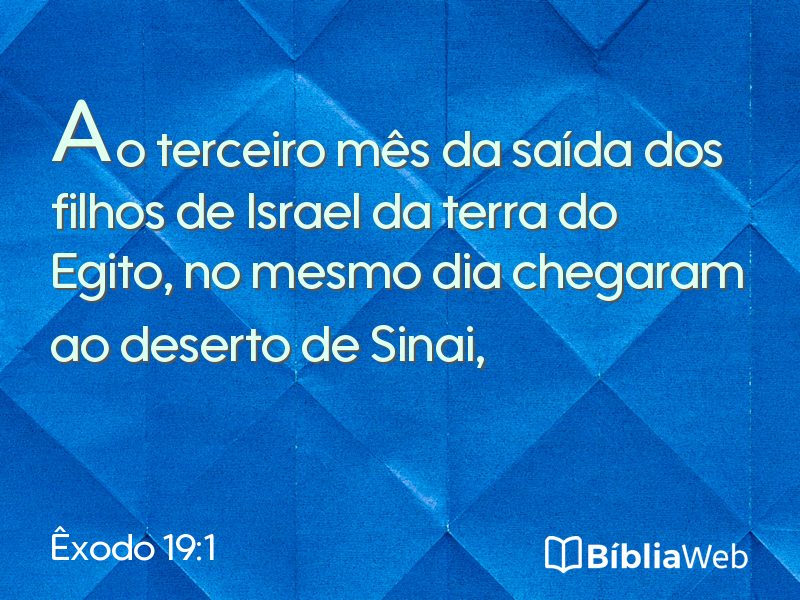 Êxodo 19:1 em imagem para compartilhar
