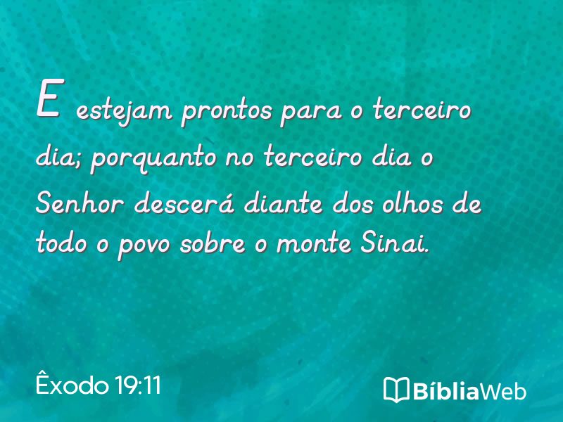 Êxodo 19:11 em imagem para compartilhar