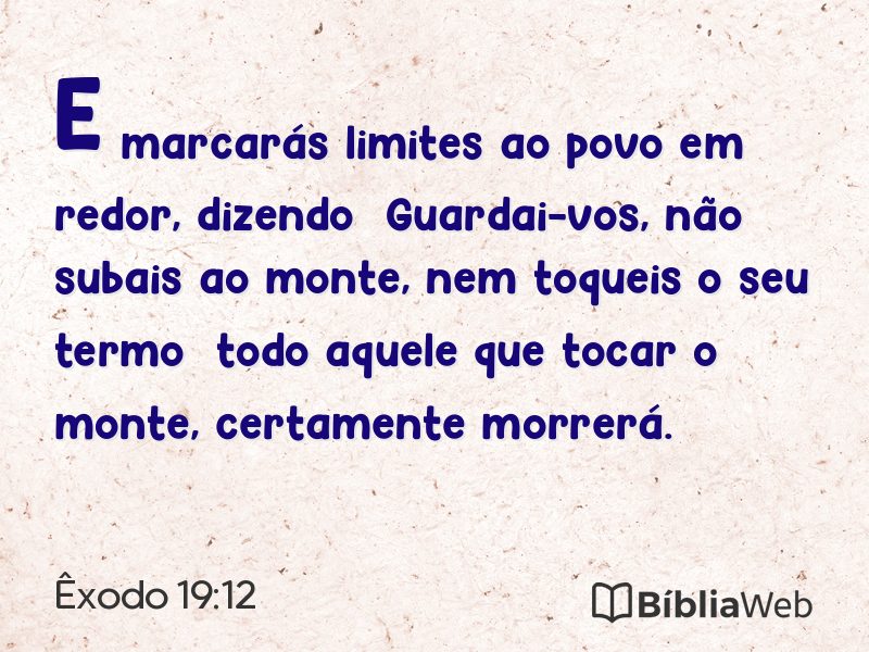Êxodo 19:12 em imagem para compartilhar