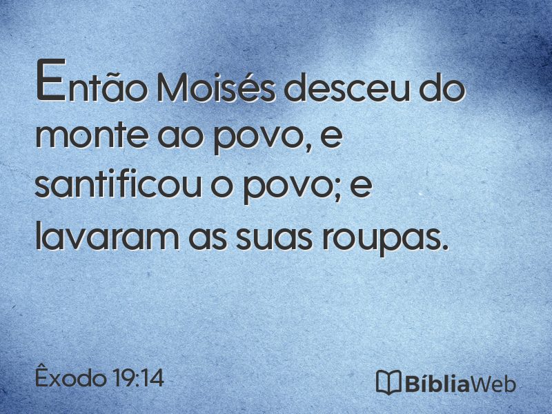 Êxodo 19:14 em imagem para compartilhar